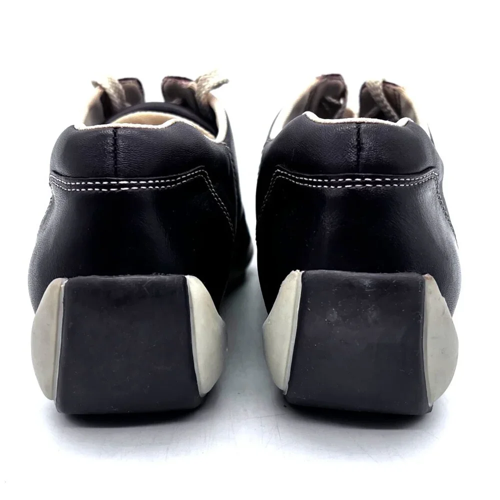 Anne Klein Satire Chocolate Leather Lace-Up Sneakers Shoes Womens Size 8.5M New - Picture 7 of 13